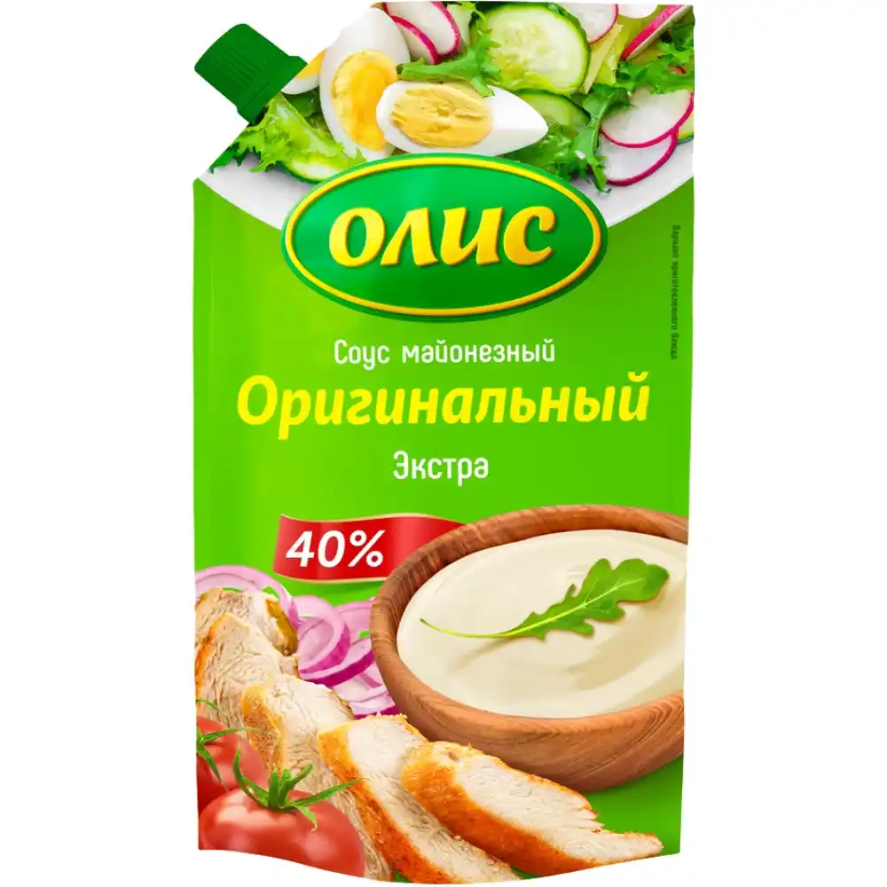 Соус майонезный 0,653л ОЛИС Оригинальный Экстра 40% дой-пак