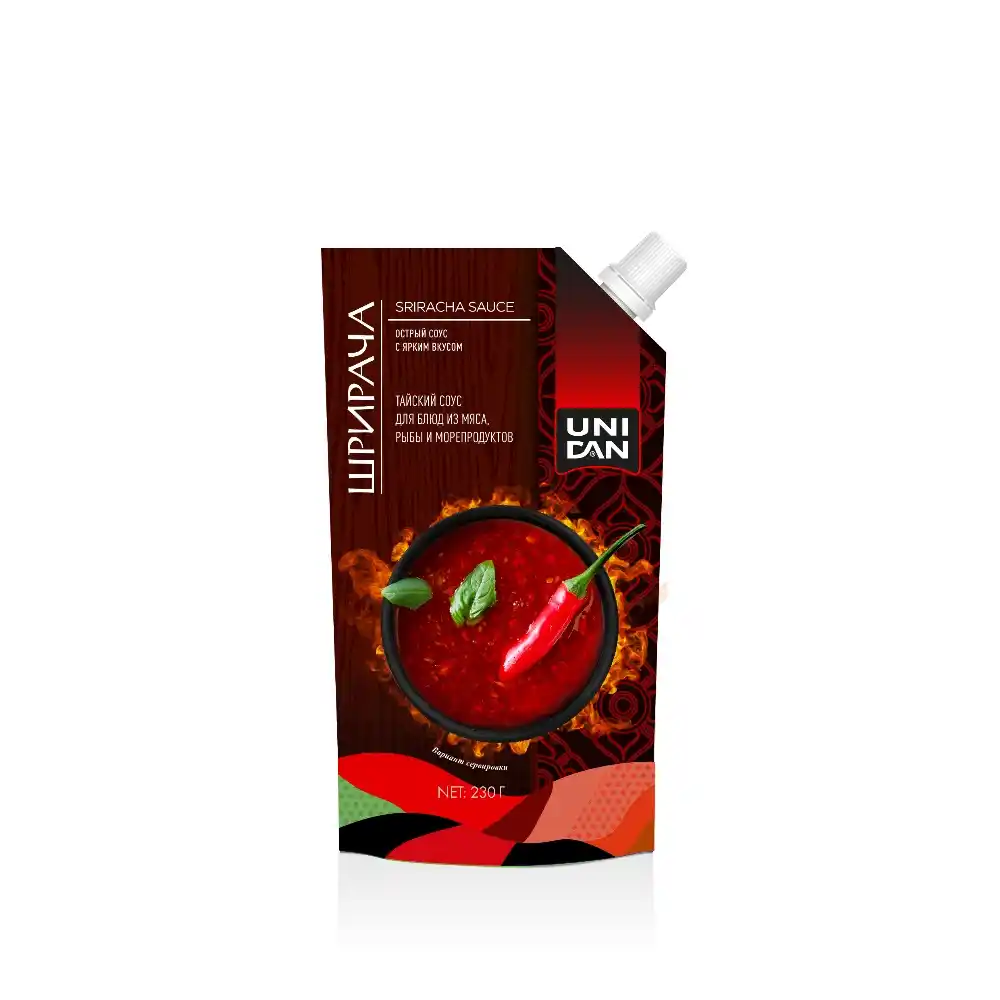 Соус острый 230гр UNI DAN Шрирача Дой-пак