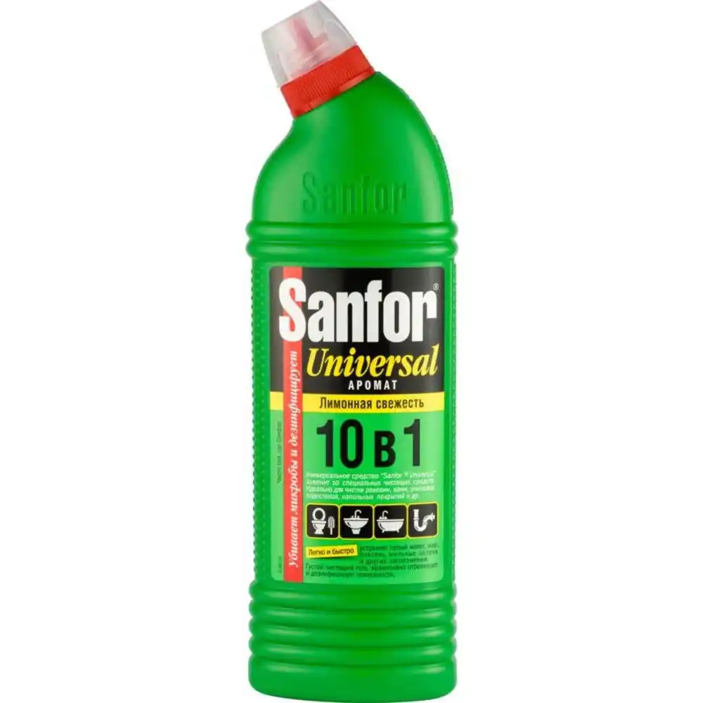Средство чистящее 1,0 л Sanfor Universal 10в1 Лимонная свежесть п/б