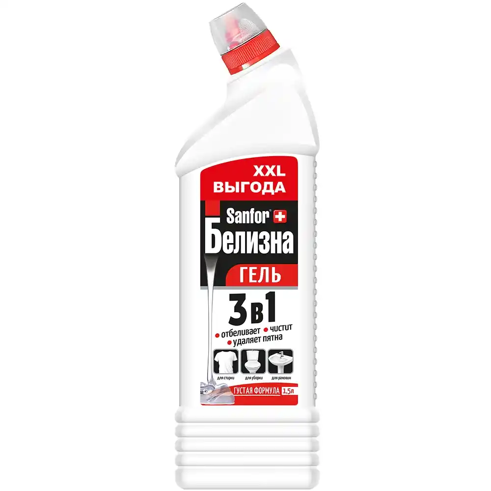 Средство чистящее 1,5л Sanfor Белизна 3в1 пл/фл