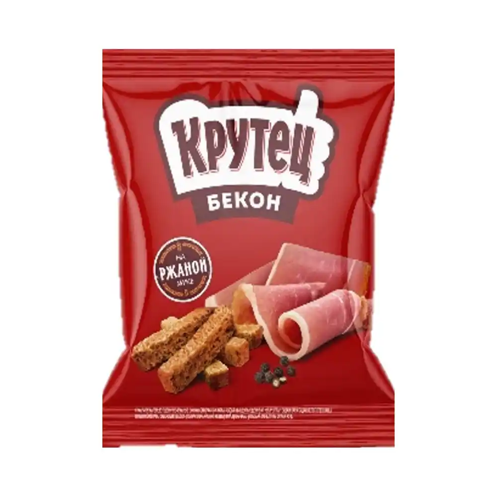 Сухарики 80 г КРУТЕЦ пшенично-ржаные Бекон м/уп