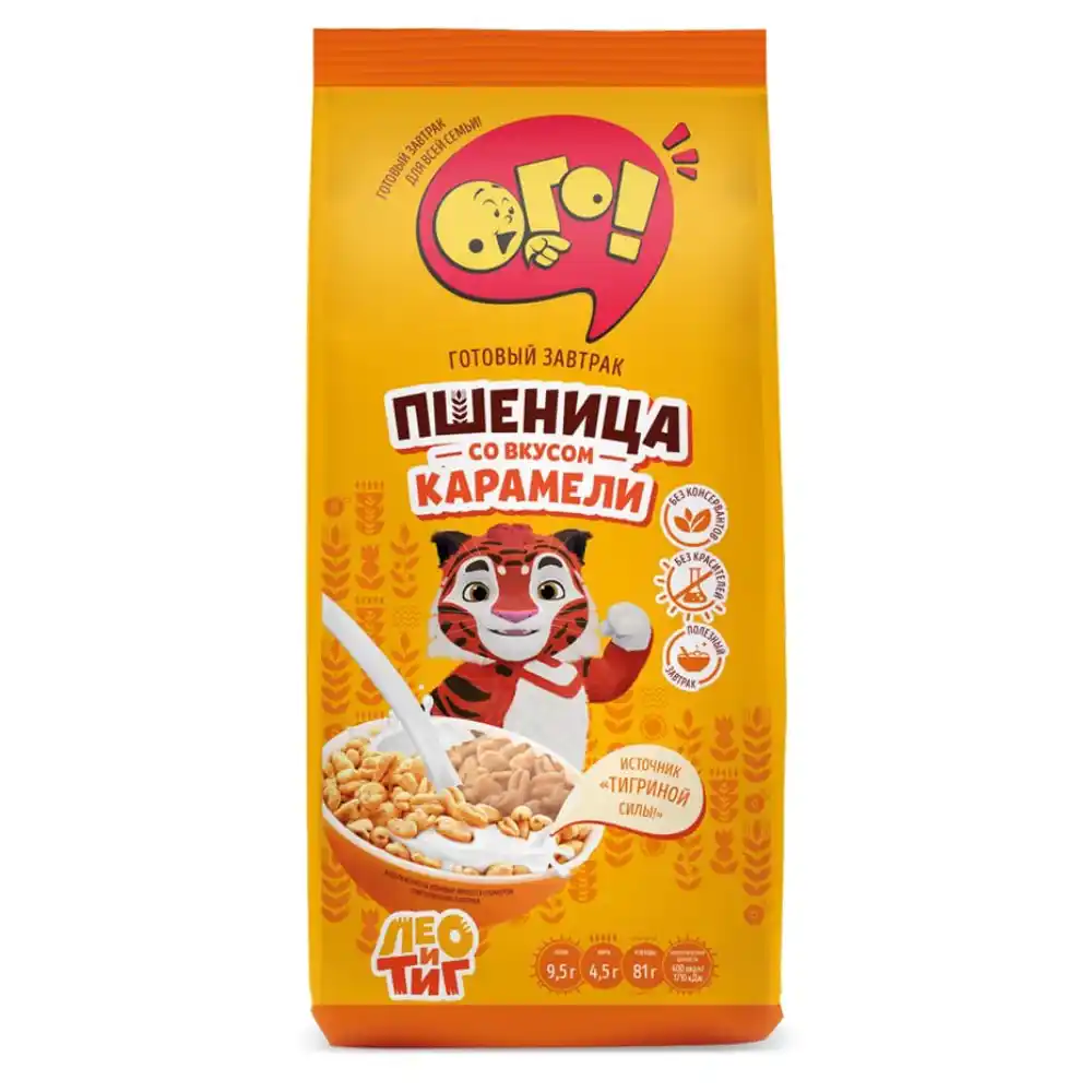 Сухой завтрак 150гр ОГО! Пшеница с карамелью м/уп