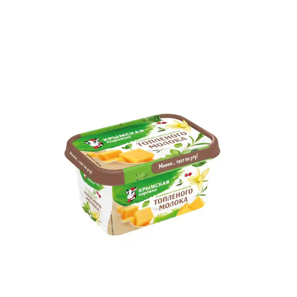 Сыр плавленый 380г Крымская коровка Топленое молоко 40% п/ван
