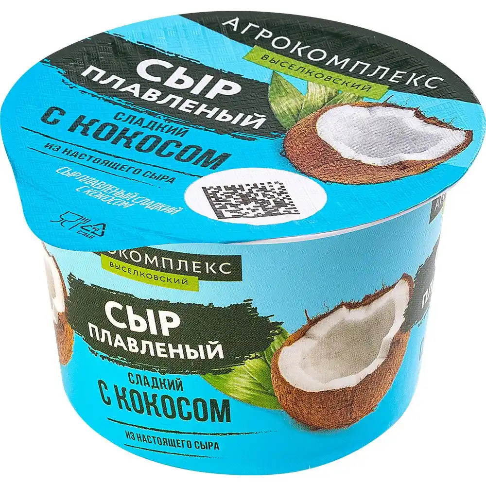 Сыр плавленый 80г Агрокомплекс с кокосом сладкий 40% пл/ст