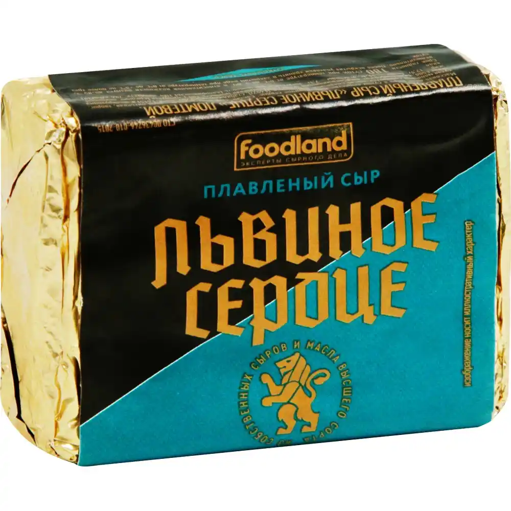 Сыр плавленый 90г Львиное сердце 35% фольга