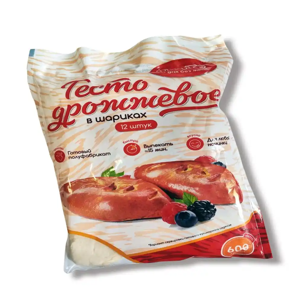 Тесто 0,6кг Титто дрожжевое шарики м/уп