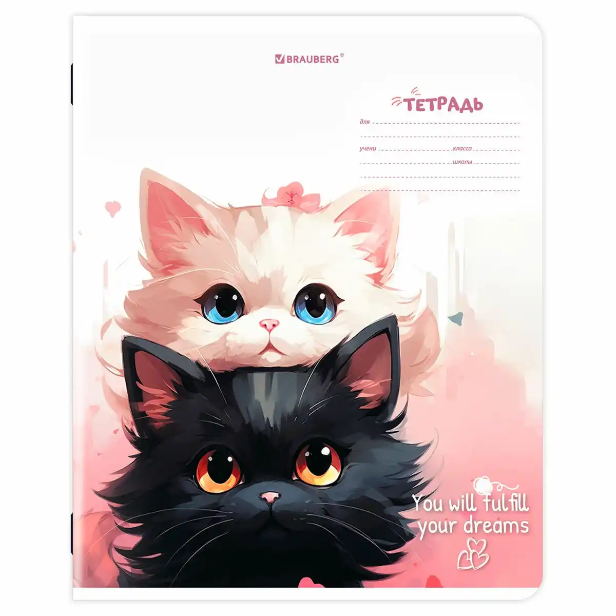 Тетрадь 18л BRAUBERG клетка Котики 107300 б/уп