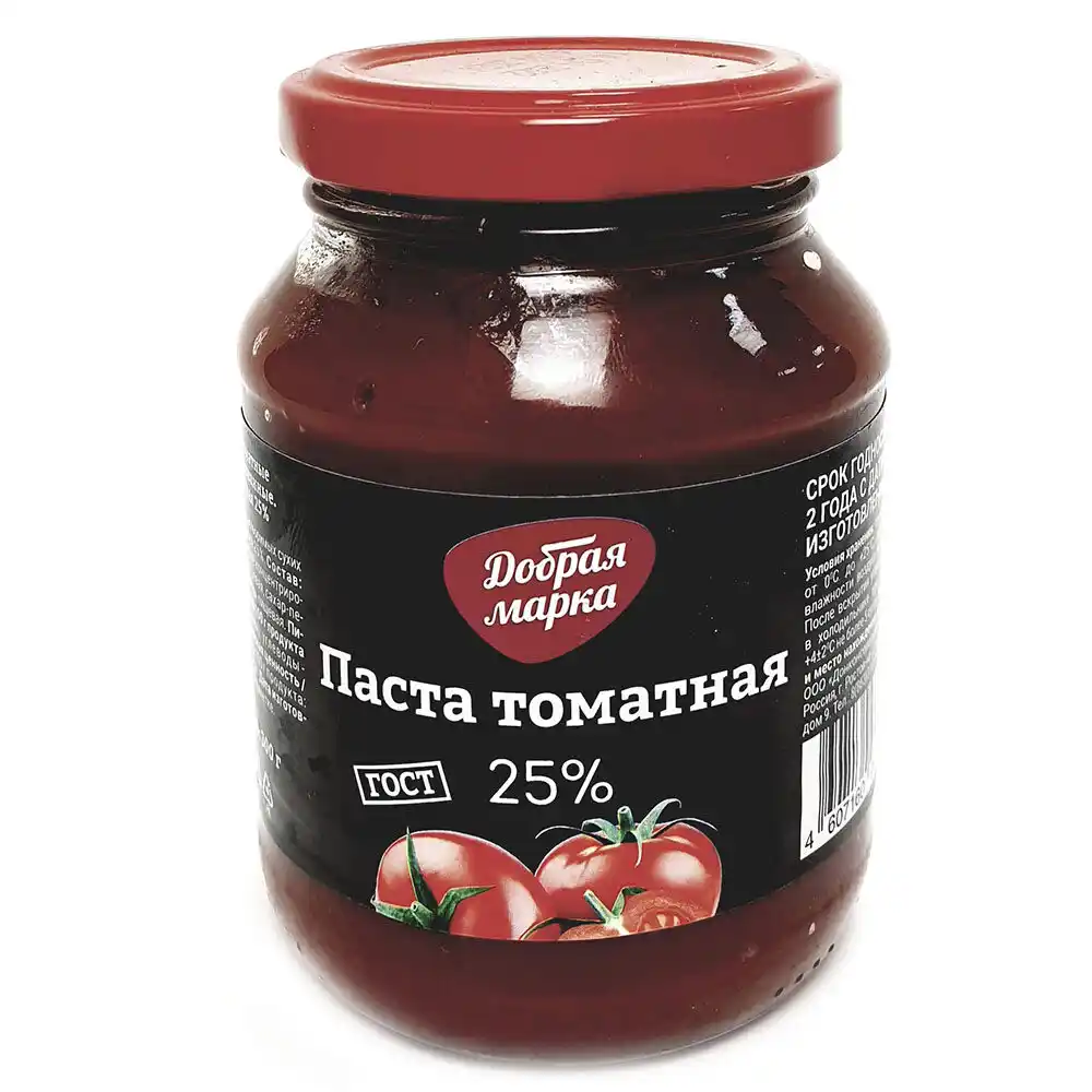 Томатная паста 300 гр Добрая Марка Гост 25% ст/б