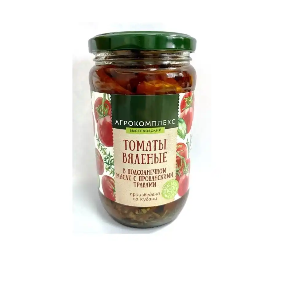 Томаты 340мл Агрокомплекс вяленые в подсолнечном масле с прованскими травами ст/б