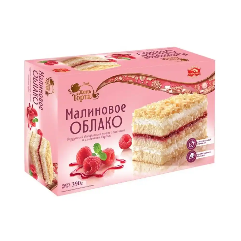 Торт 390гр Черёмушки Малиновое облако к/уп