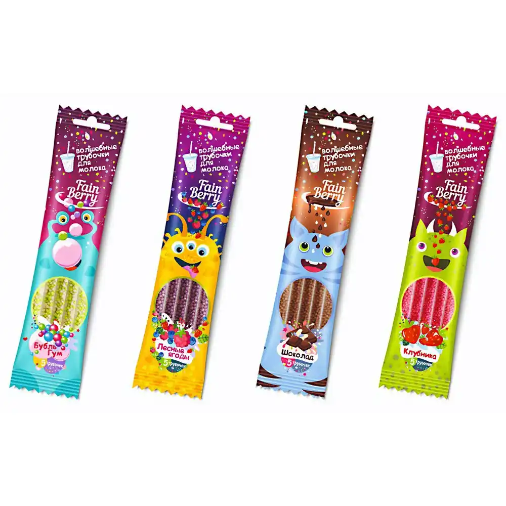 Трубочки для молока 30гр Prod.Art в ассортименте п/уп