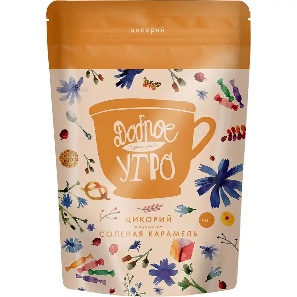 Цикорий 80гр Доброе утро с ароматом Солёная Карамель м/уп