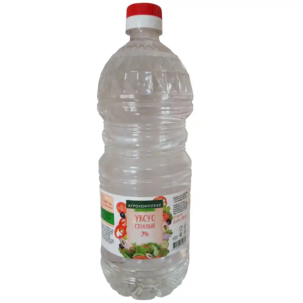 Уксус Столовый 9% 1 л Агрокомплекс пл/б