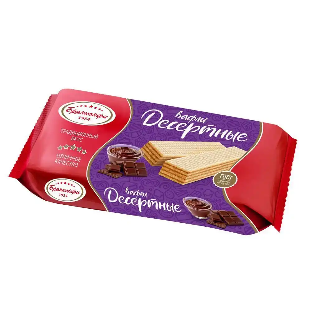 Вафли 190 г Брянконфи Десертные ф/уп