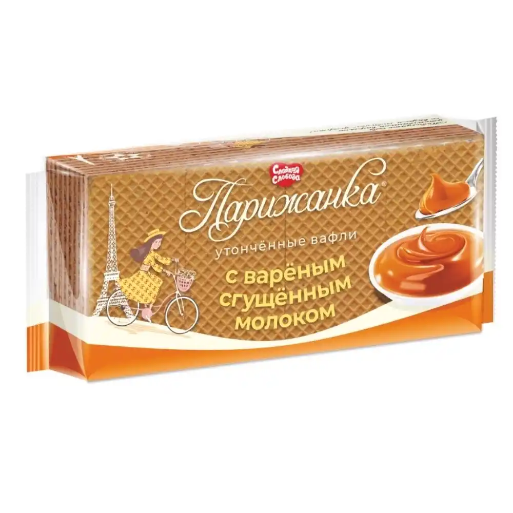 Вафли 210гр Сладкая Слобода Парижанка с вареным сгущенным молоком п/эт