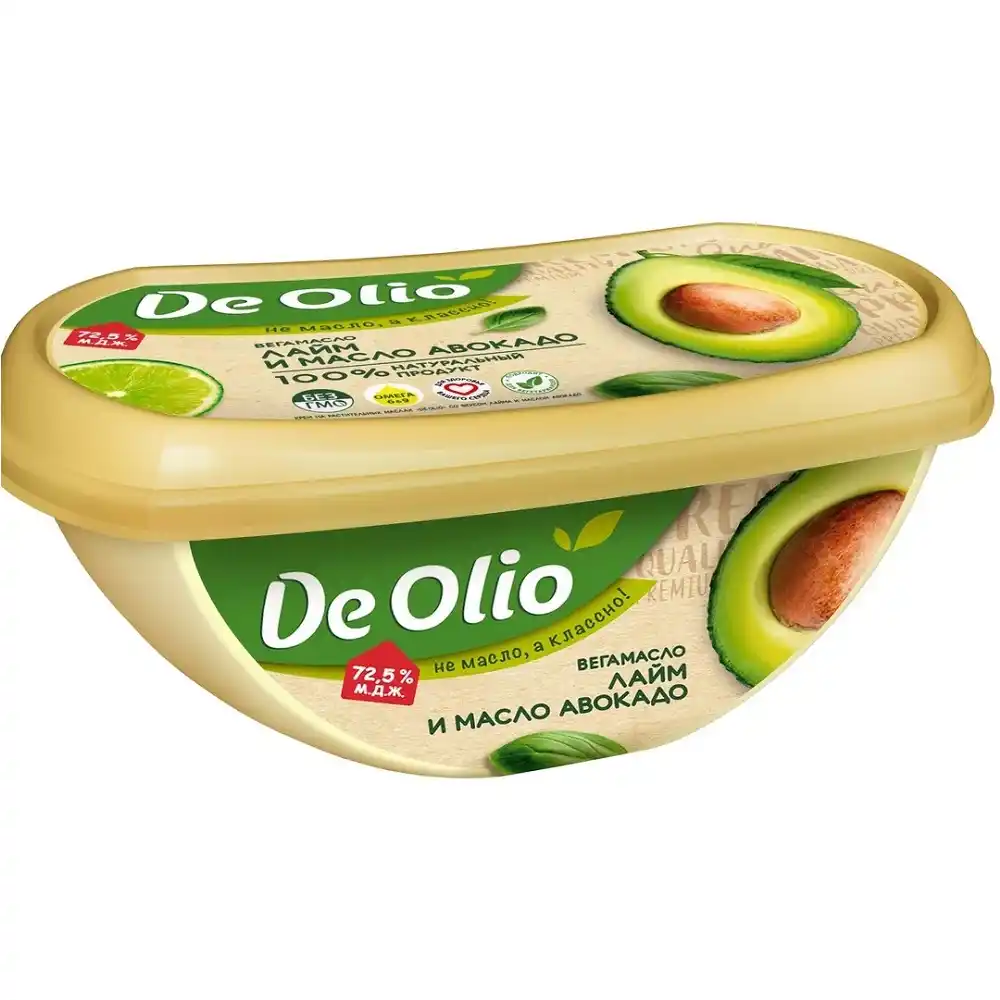 Вегамасло 220г De Olio лайм и масло авокадо 72,5% пл/ван