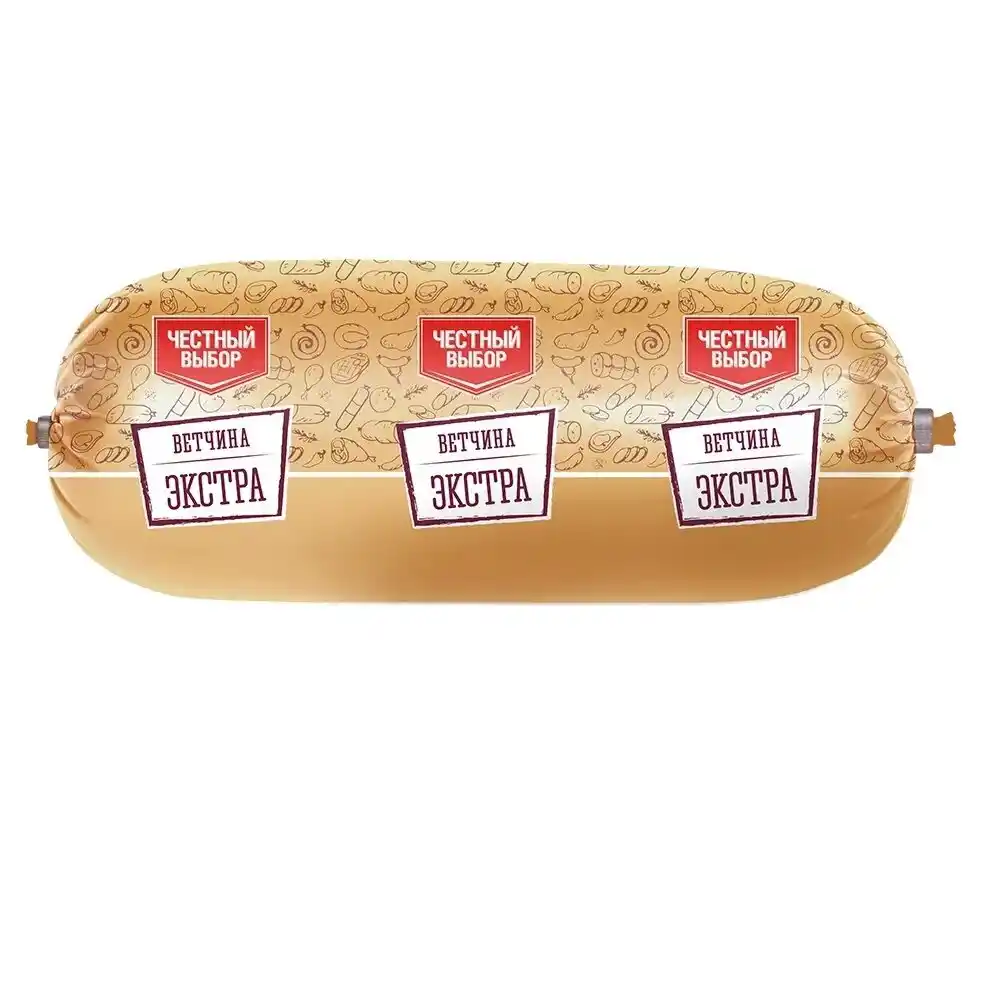 Ветчина 0,5кг Честный выбор Экстра вареная из мяса птицы п/амид