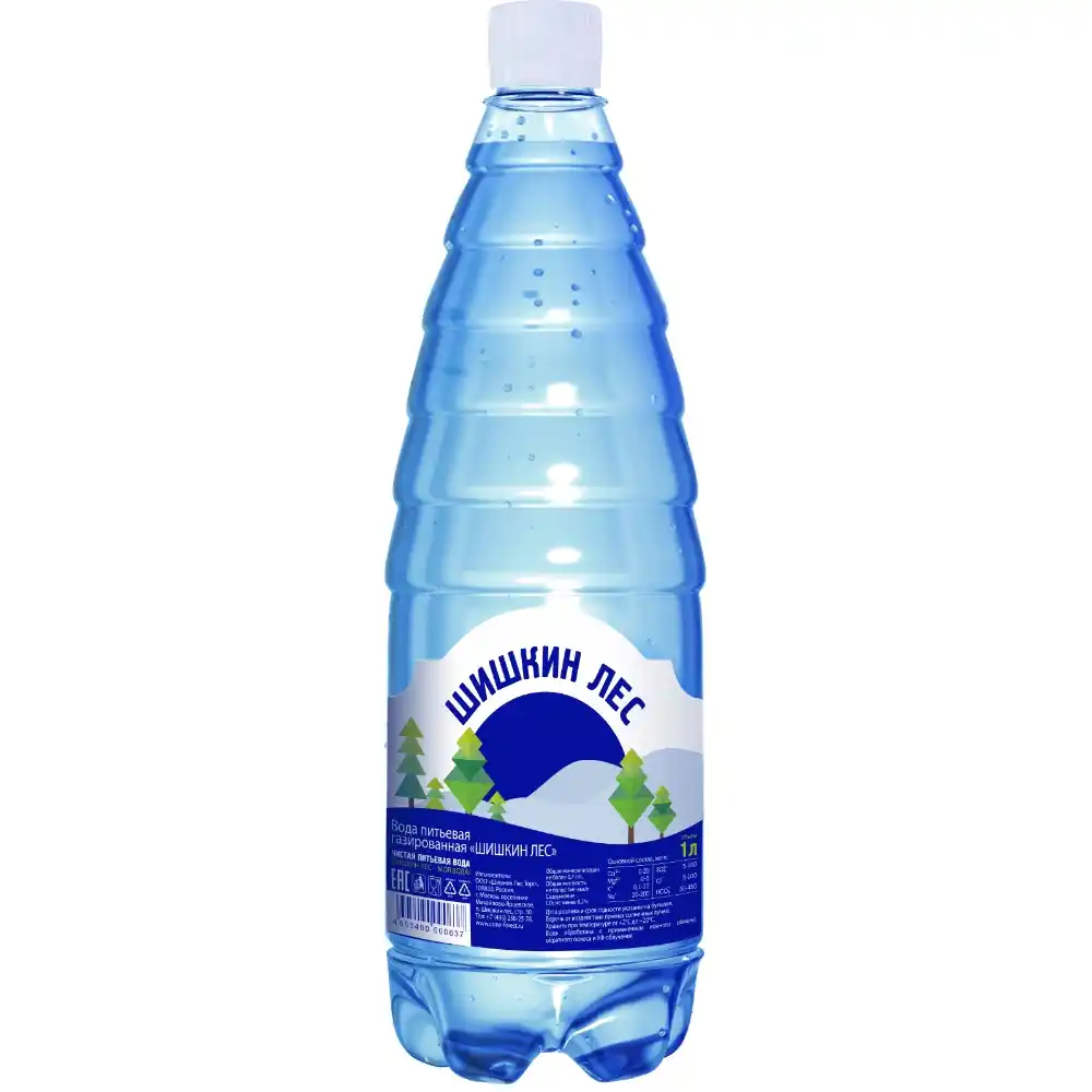 Вода 1л Шишкин лес газированная ПЭТ