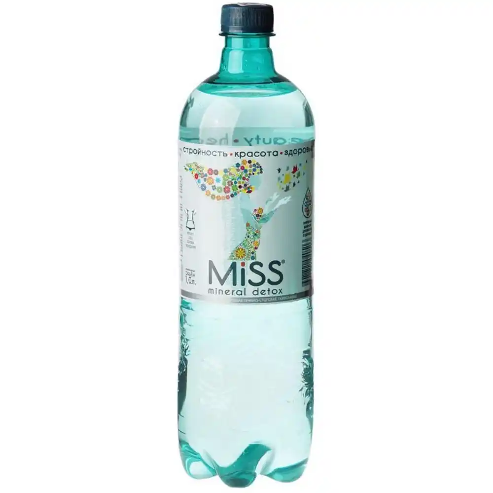 Вода  1л СТЭЛМАС MISS MINERAL DETOX лечебно-столовая питьевая газ  пл/б  1/6