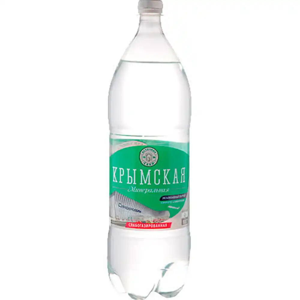 Вода 2 л минеральная природная лечебно-столовая слабогазированная Крымская ПЭТ