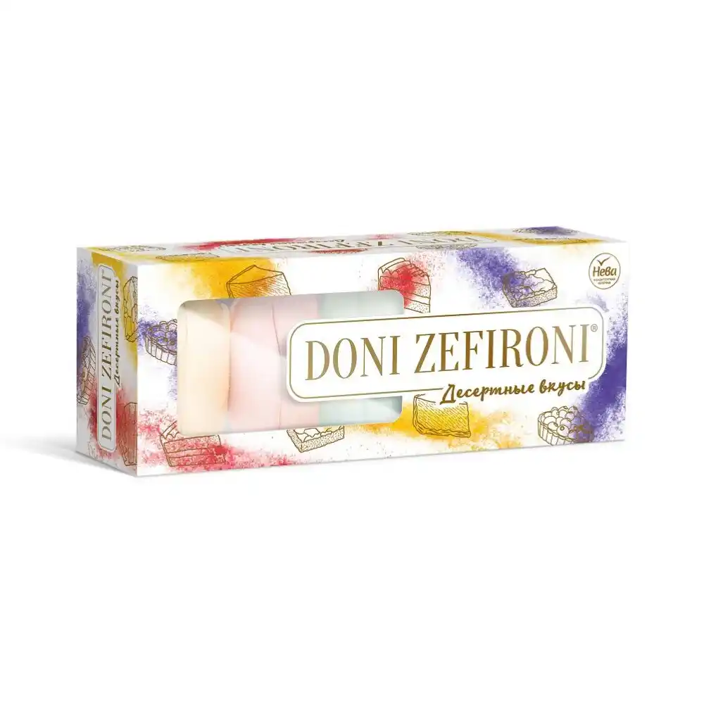 Зефир 210гр Нева DONI ZEFIRONI "Десертные вкусы" ассорти к/уп