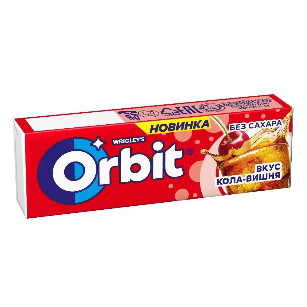 Жевательная резинка 13,6г Orbit Кола-Вишня м/уп