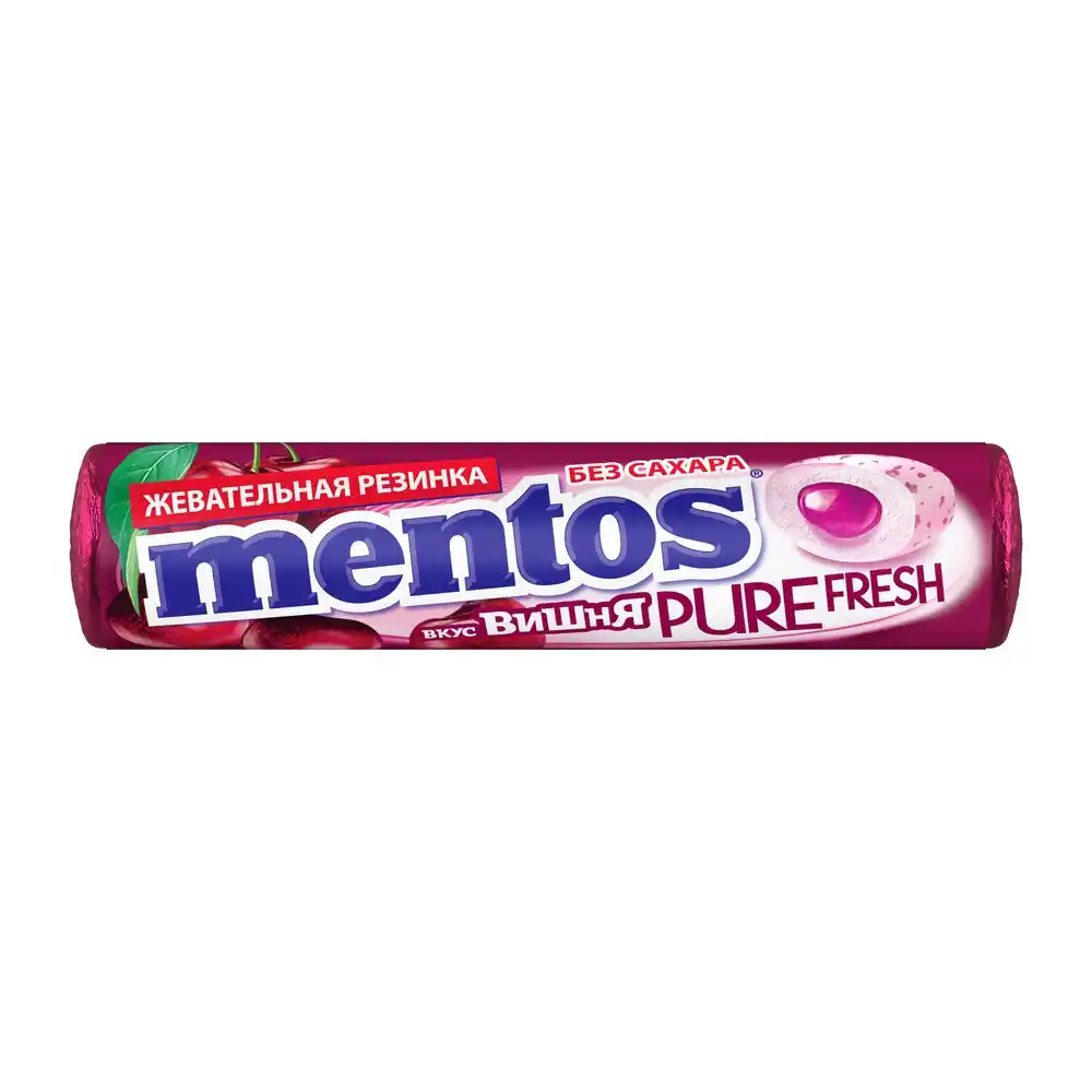 Жевательная резинка 15,5гр Mentos  Вкус вишни без сахара м/уп
