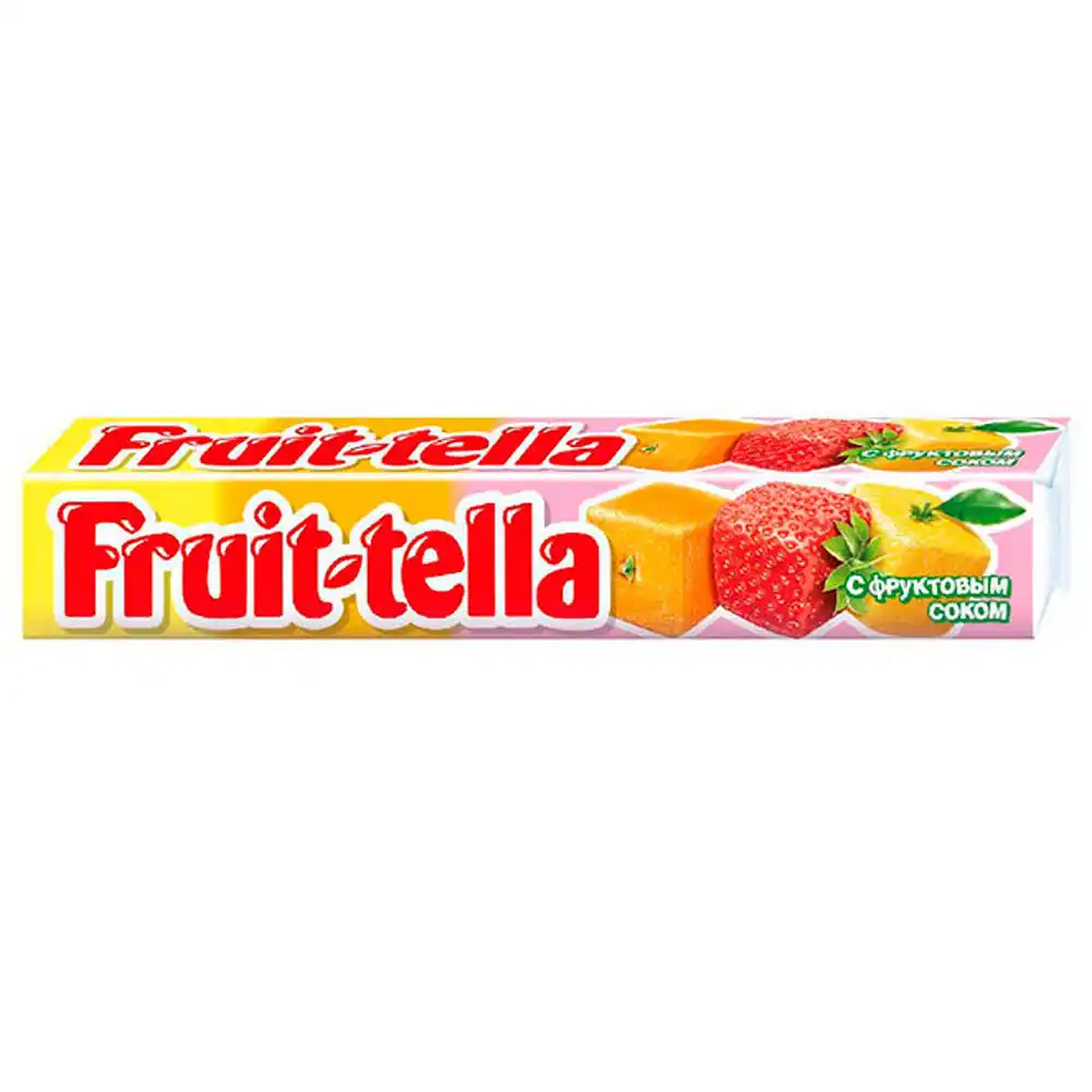 Жевательные конфеты 41 г Fruit-tella ассорти м/уп