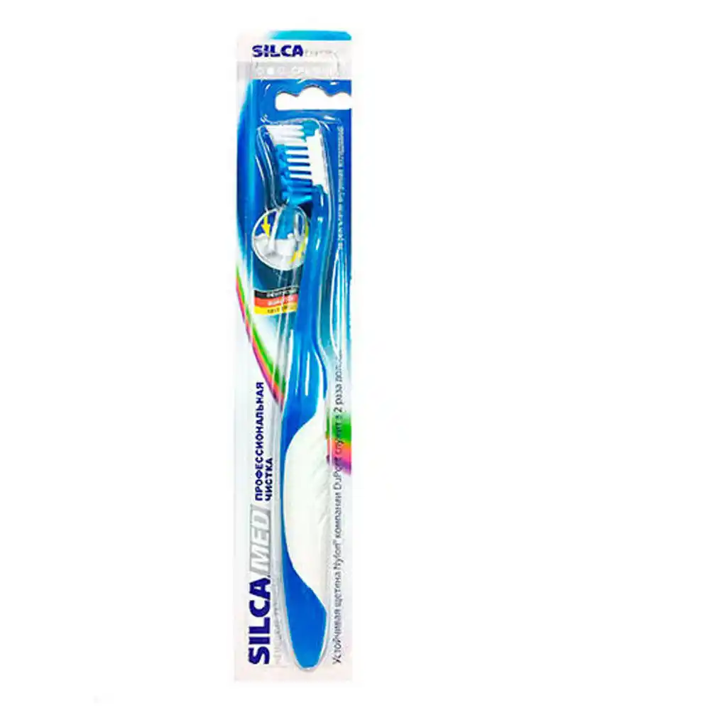 Зубная щетка 1 шт SILCAMED Профессиональная чистка средней жесткости блистер